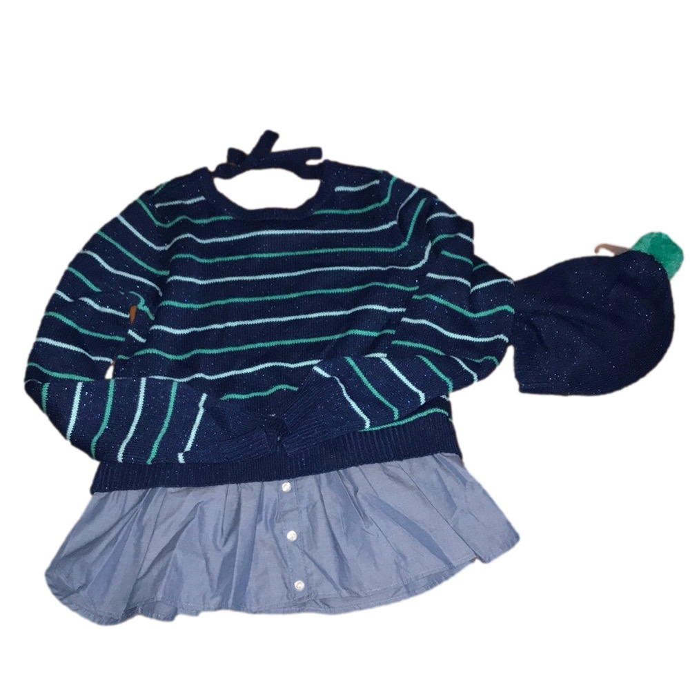 NWT PS Aeropostale blue sweater with hat 14